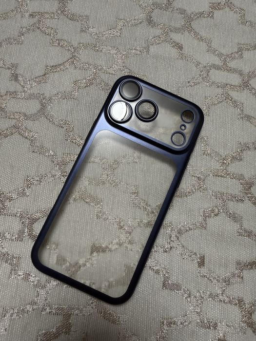 Чехол для Apple iPhone 17 Pro прозрачный синий