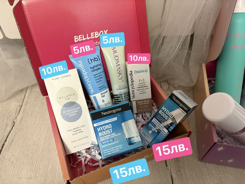 Продукти Bellebox, Neutrogena, Mi amante, Kylie cosmetics