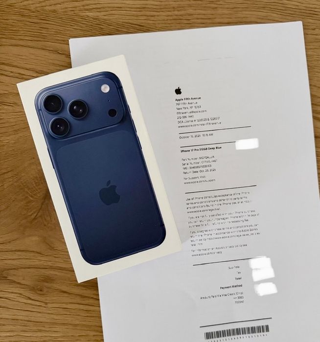 Vand Iphone 17 Pro Deep Blue 512 GB Sigilat cu factura