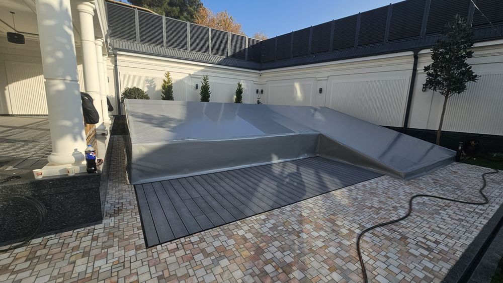 Тент баннер установка