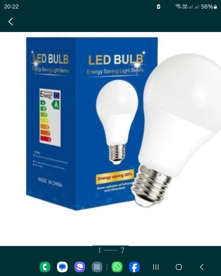 2xBec led 15 W lumină rece soclu E 27 lumină rece sau calda