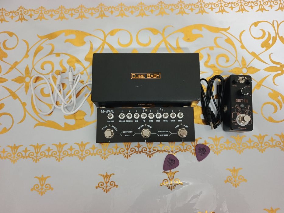 Гитара. Гитарный процессор m vave cube baby +педаль дистрошн