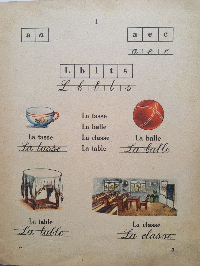 Manual de învățare a limbii franceze în rusă 1952