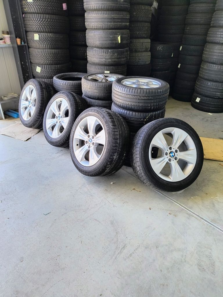 Set jante aliaj de pe BMW X5 R19 5x120 și anvelope vara 285 45 19