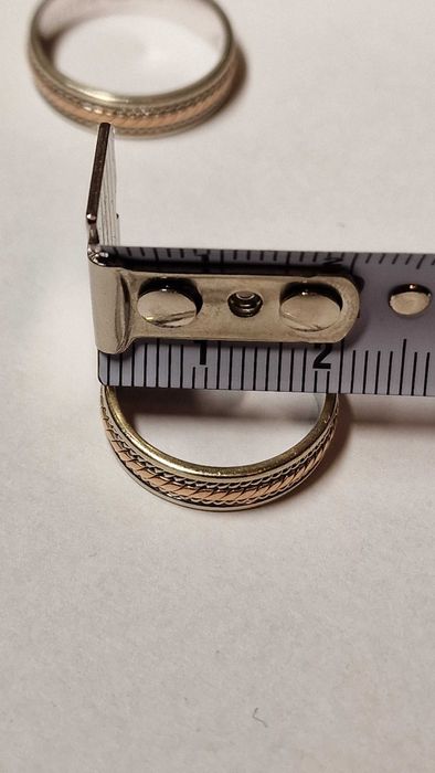 Set 2 verighete inele aur alb galben roz Teilor ENCHARM 9gr 14k 585