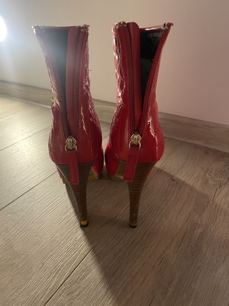 Botine Dior piele lacuita