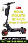 Trotineta Electrica DUAL G10, 2 Motoare, Viteza 62km/h, Hidraulica NOU