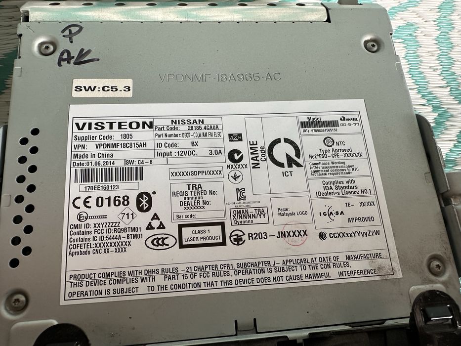 Casetofon mp3 player*Nissan Qashqai*radio cd*bluetooth!