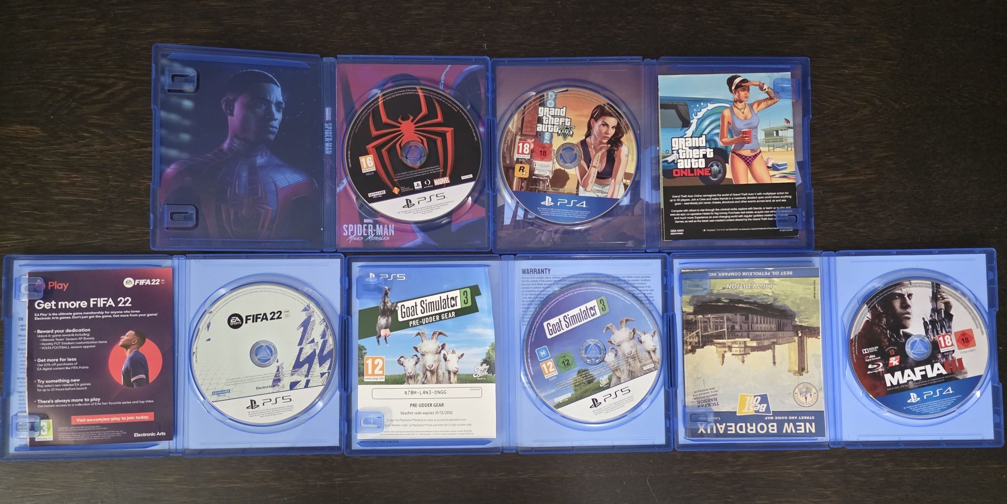 Продавам сет от 5 игри за PS5 и PS4