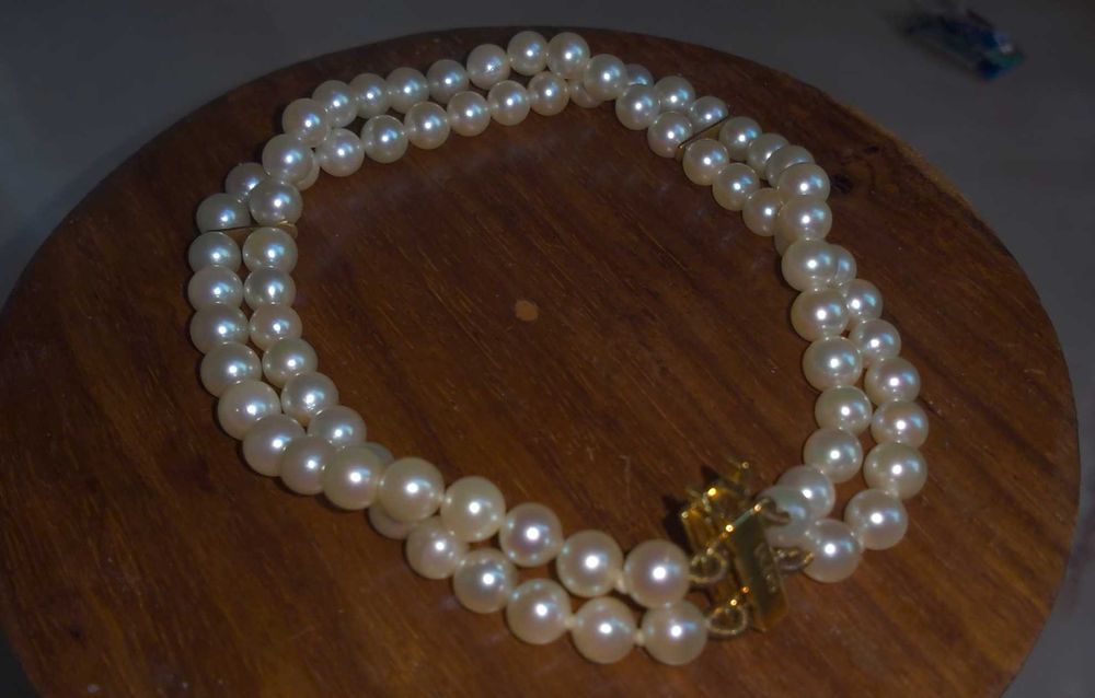 Bratara JKa Kohle Germania cu 2 siraguri de perle Akoya