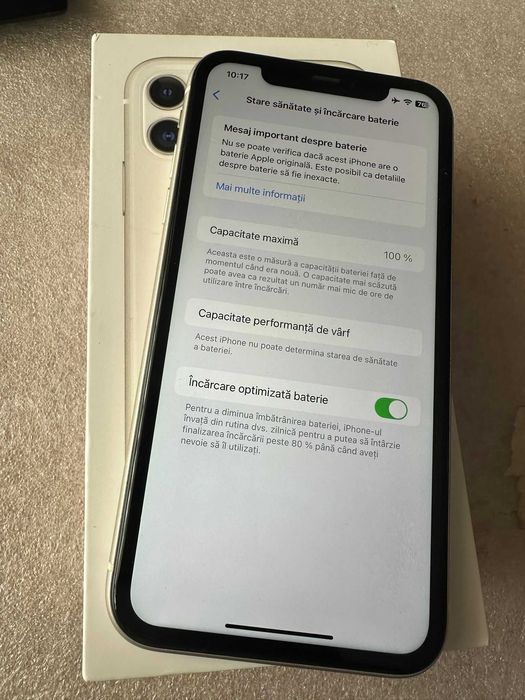 Iphone 11 Negru sau Alb Baterie 100% Liber de retea
