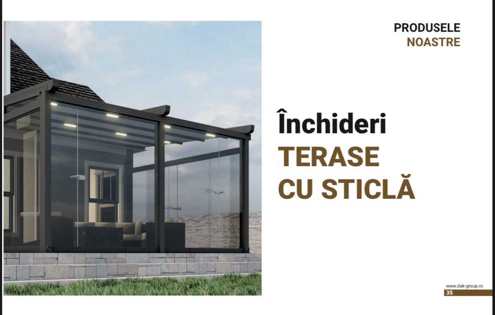 pergole terase inchidere sticla securizata pentru case restaurante bar