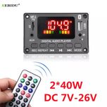 Мп3 плеър 2*40 W, DC 7V/26V, Bluetooth 5.0 за вграждане папки,Tf, Usb