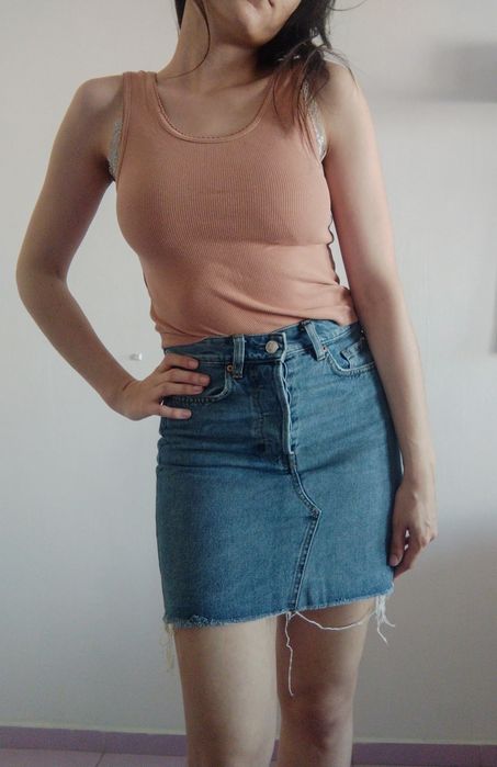 H&M Къса дънкова пола