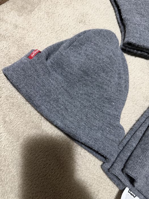 Set Levis Original Caciula, Manusi, Fular Iarna Noi