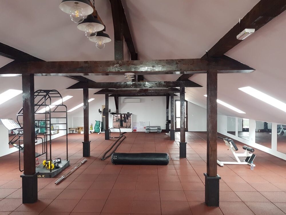 Pardoseala sala Fitness, dale de cauciuc, pavele covor sala culturism