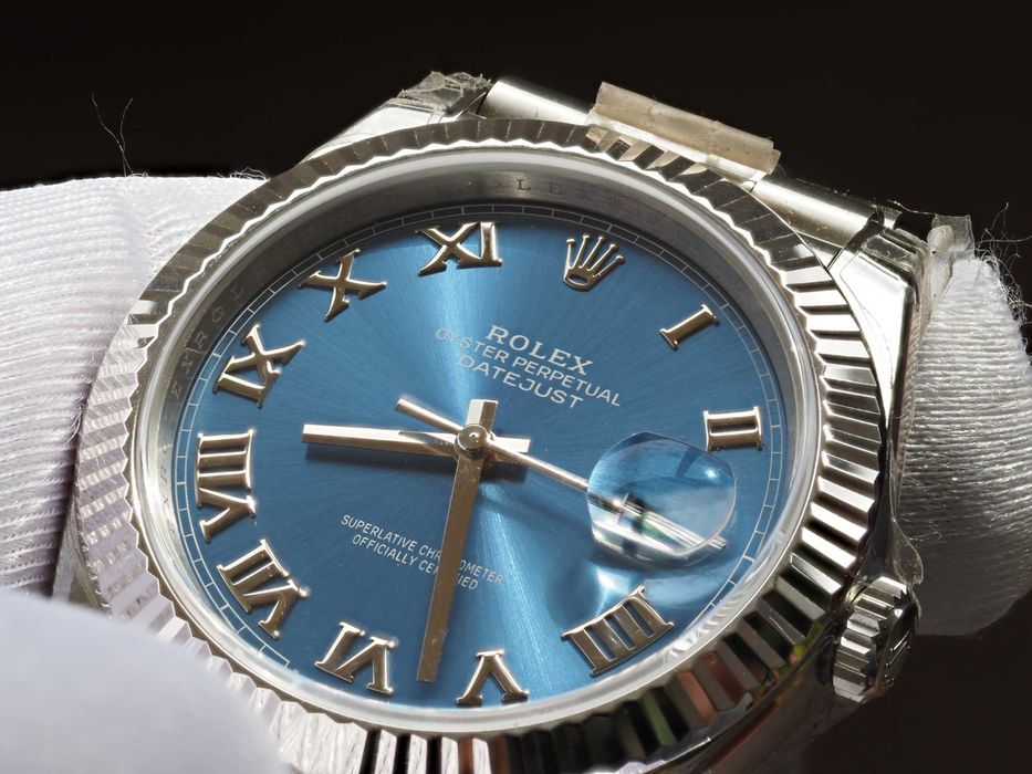 Rolex Datejust с оригинални части, blue roman dial