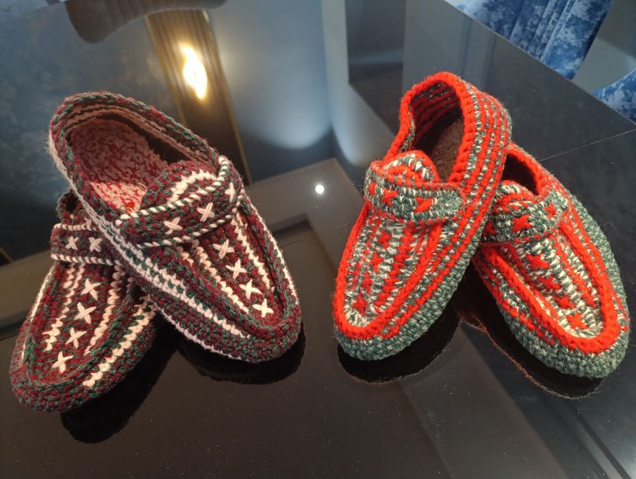 Мужские и женские шерстяные тапочки-угги для дома