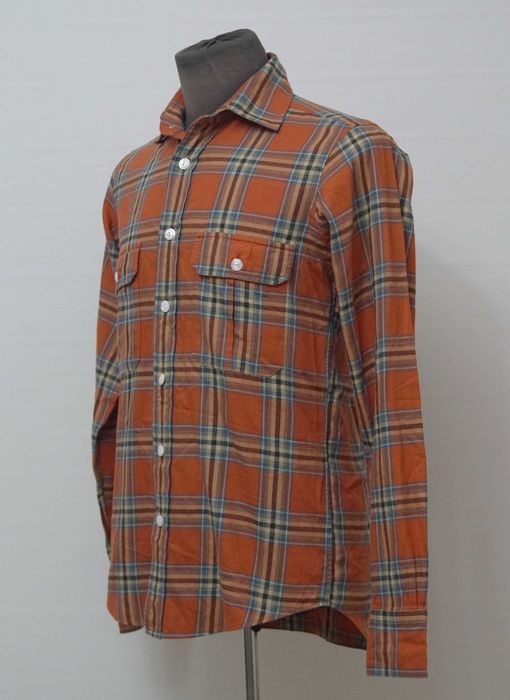 Camasa carouri Drake"s bumbac twill marimea S