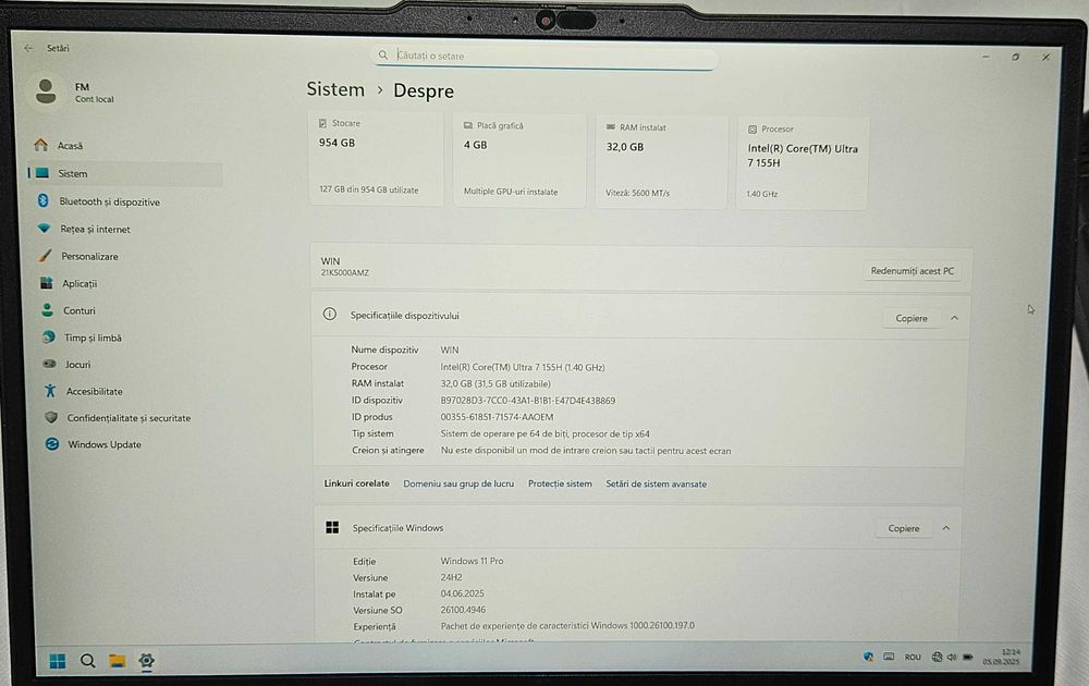 Lenovo ThinkPad P16s Gen 3, Ultra 7 155 H, 32 GB DDR5, 1 TB SSD