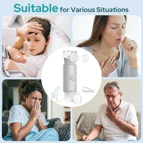 Нов Тих Портативен инхалатор за възрастни и деца 1–5 μm Финa мъгла