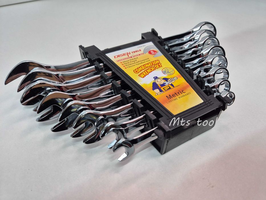 Trusa chei 8 piese combinate / fixe / inelare cu cot