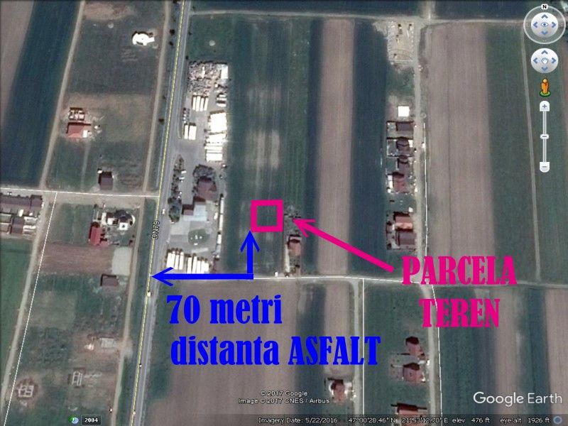 Parcela teren Nojorid (PUZ) la intrare str. ORHIDEELOR ( cu GAZ )