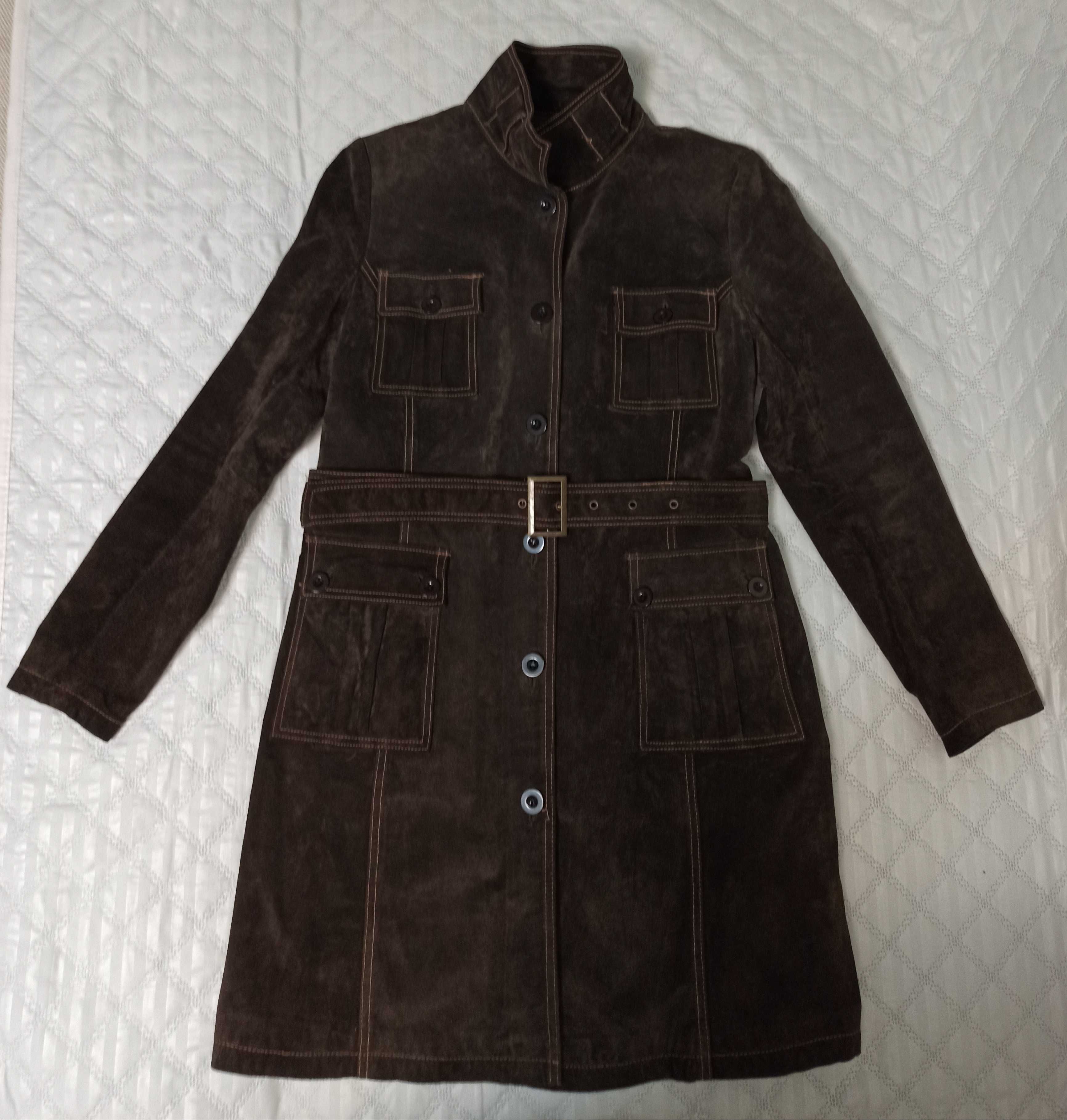 Trench/ trenci/ palton de femei din  piele naturala
