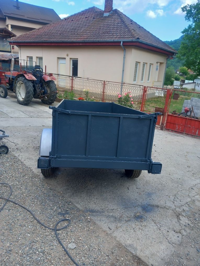 Remorca cu sistem frânare lnot nou cauciucuri ceuri ptr tonaj noi