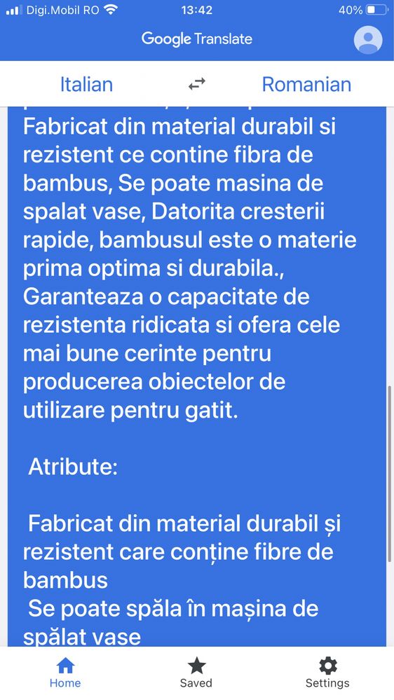 Pahar copii rezistent fibra de bambus