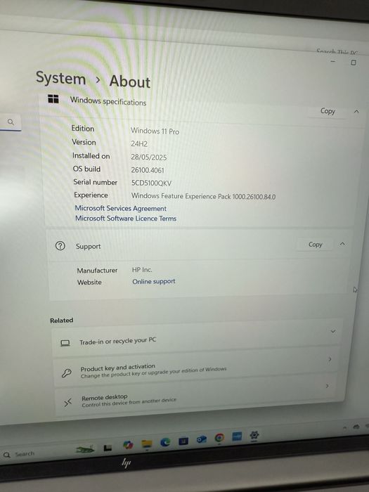 Laptop Hp Zenbook power G11 Intel Ultra 7 32Gb ram