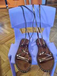Римски сандали естествена кожа Massimo Dutti, размер 39