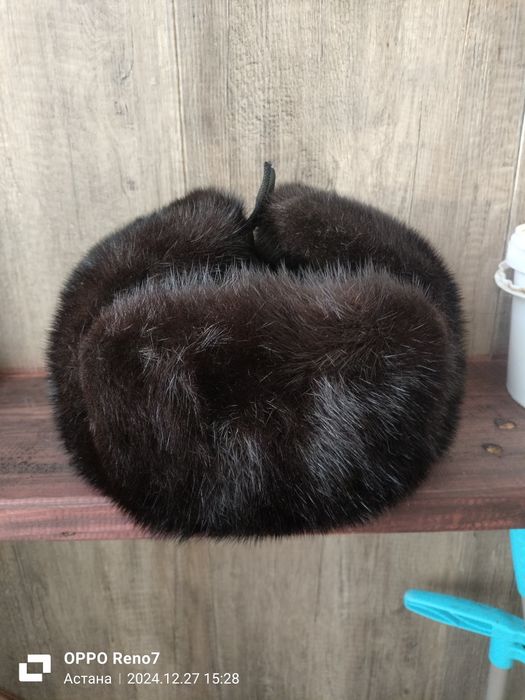 Шапка ушанка норковая