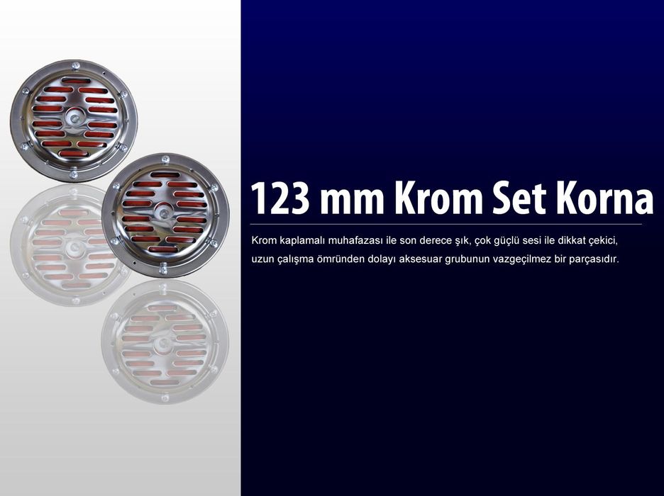 клаксон дисков двутонен комплект 2броя vertex empar 123мм никел