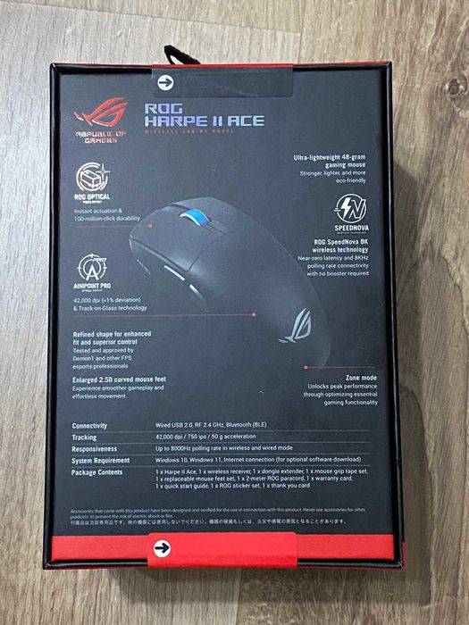 ASUS ROG HARPE II ACE BLK wireless gaming mouse