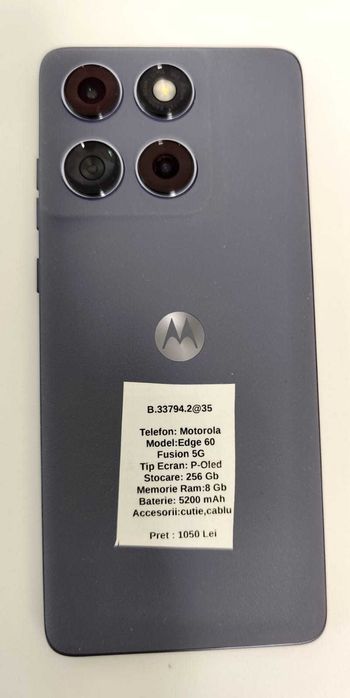 (AG 35) Telefon Motorola Edge60 Fusion b.33794.2 -1050Lei Garantie !