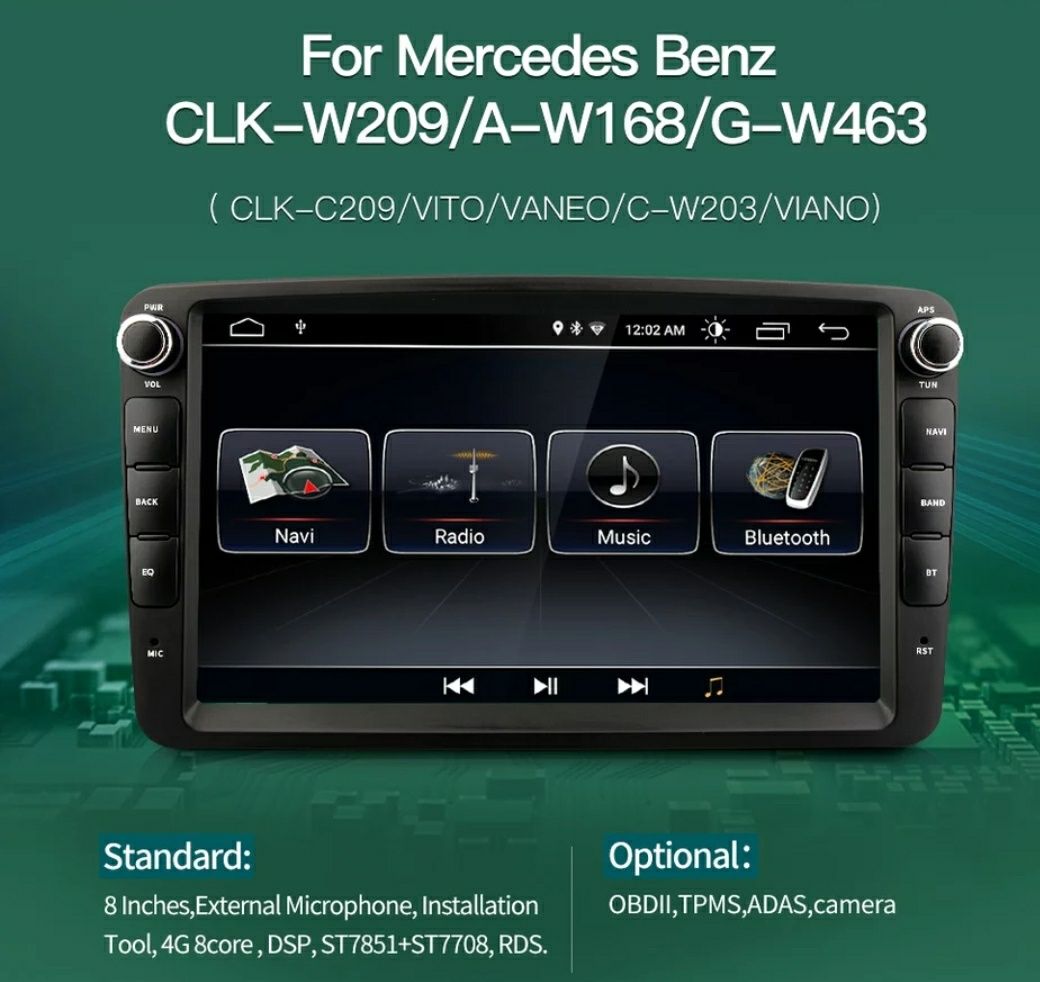 Мултимедия Мерцедес W209 w203 w168 w463 радио Mercedes Android + CD