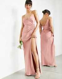 ASOS Сатенена розова рокля, Размер S, 36