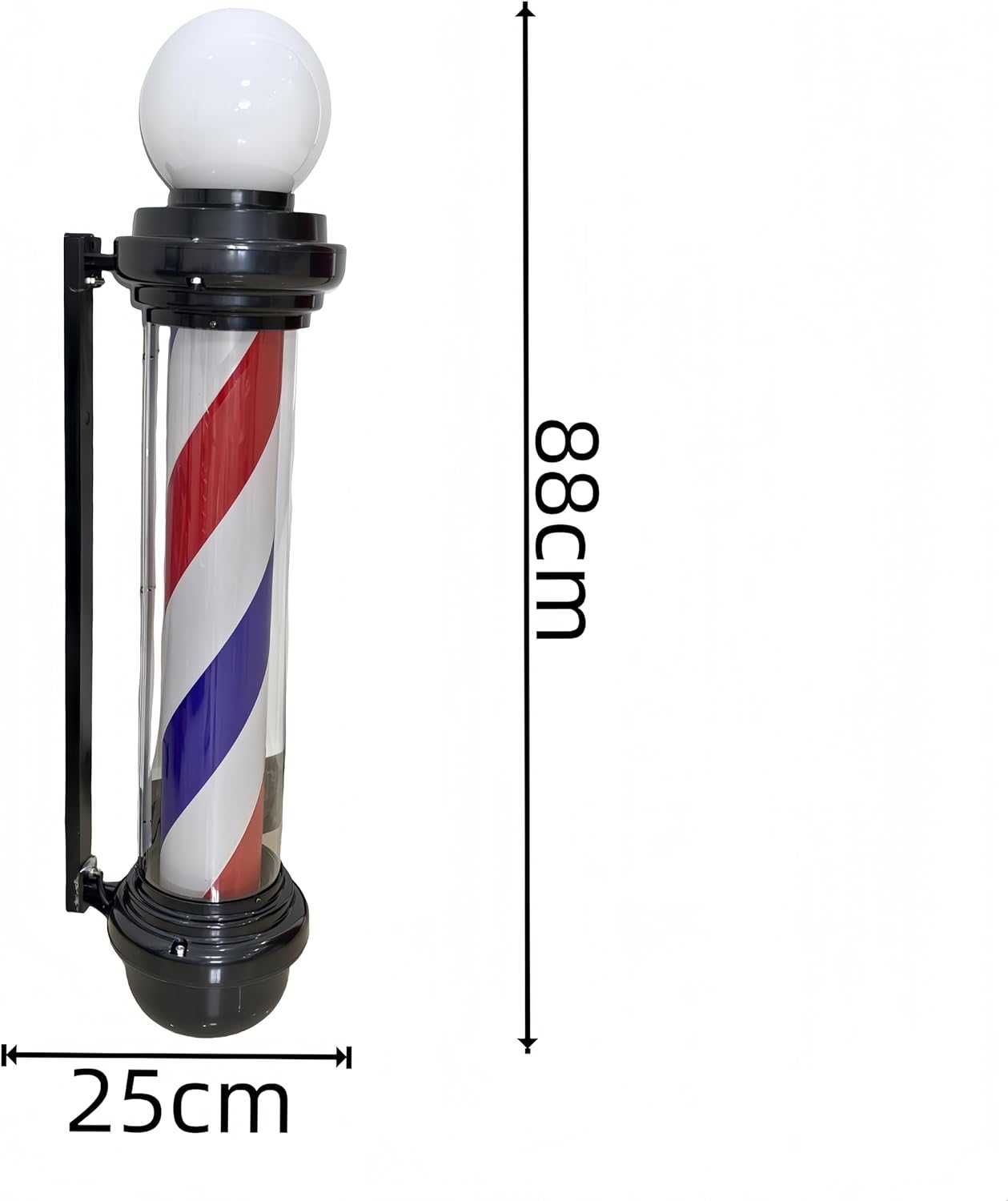 Въртяща се лампа за бръснарница Concise Home, LED, винтидж стил, 90 см