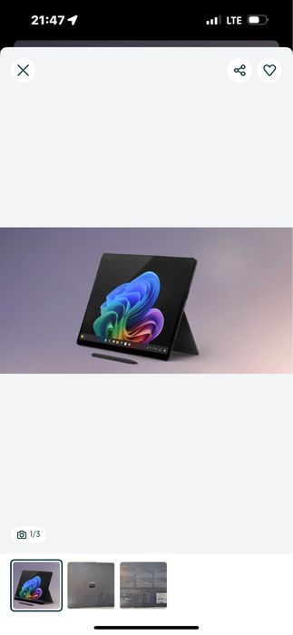 Surface Pro Snapdragon x Elite 16gb 512gb 11th ed Black