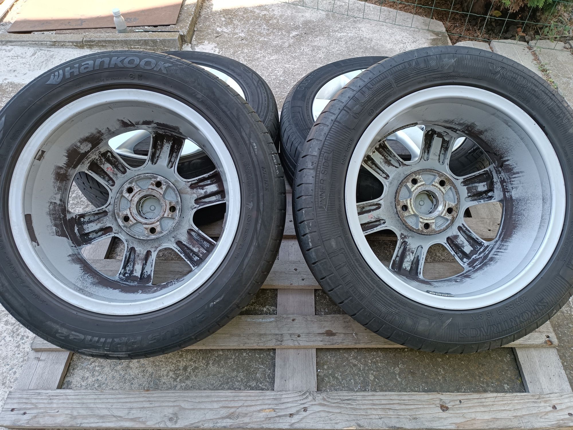 Лети джанти 16ки 5х112 VW + летни гуми 205/55/16