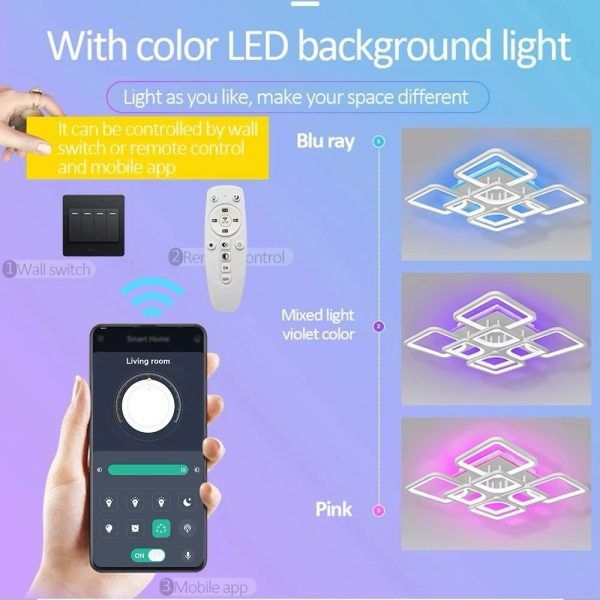 Lustra led  cu telecomanda