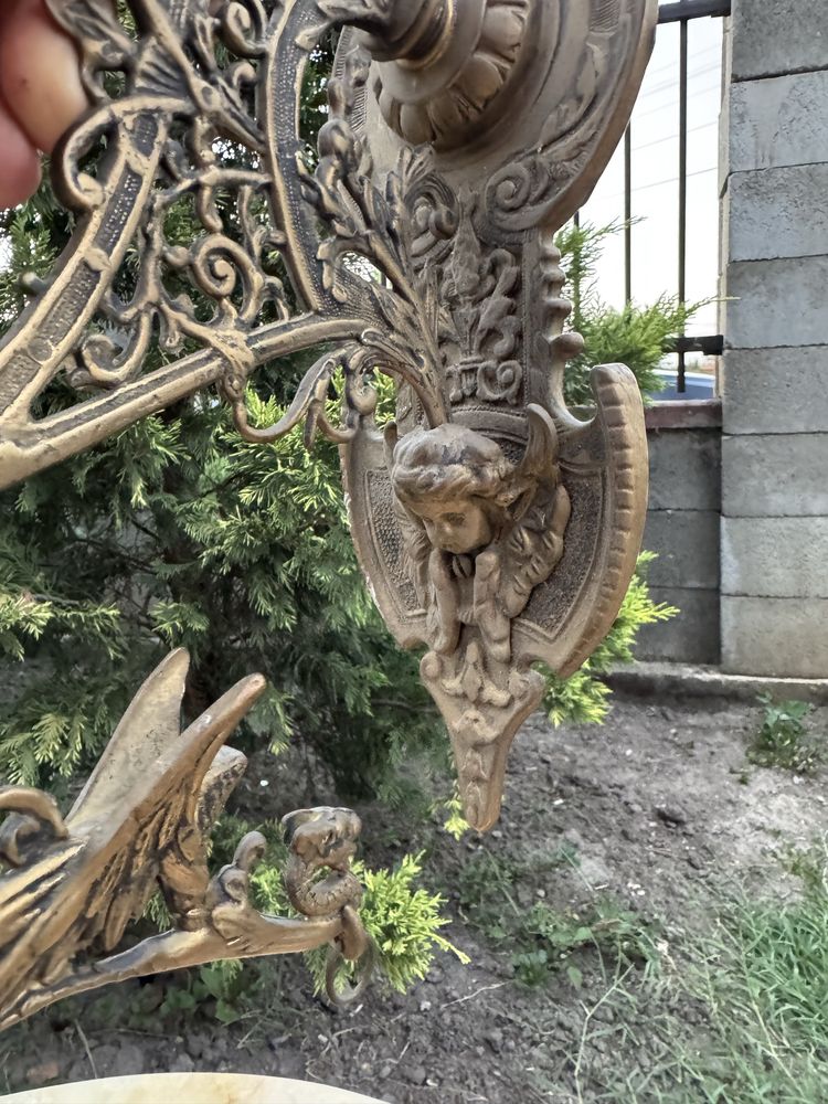 Clopot decorativ din bronz masiv, pentru perete