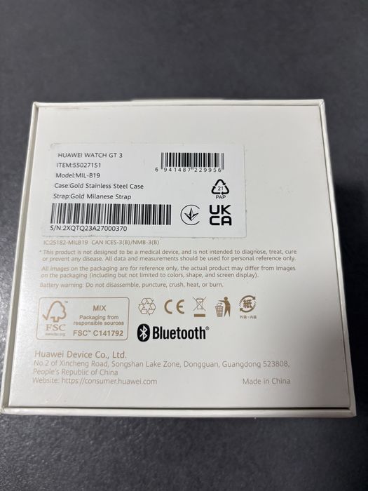 Smartwatch Huawei Watch GT 3 Elegant Edition Gold