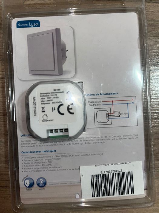 Безжичен превключвател Lysa Avidsen – 230V, 2000W, нов