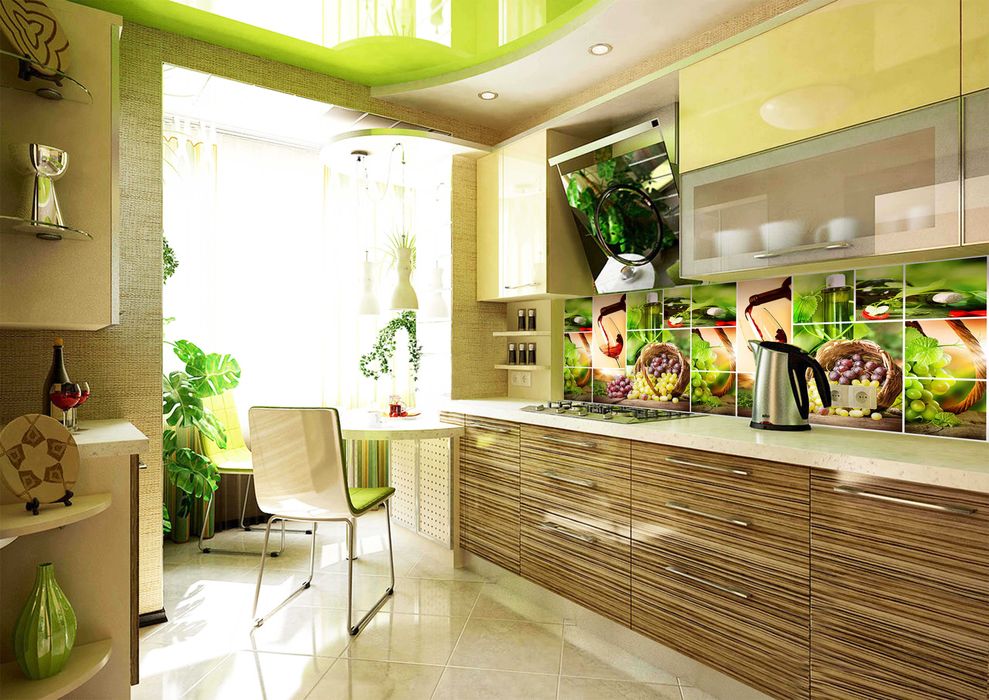 Кухонный фартук • Стеновая панель для кухни • фартук, Фартук 1–4 метра