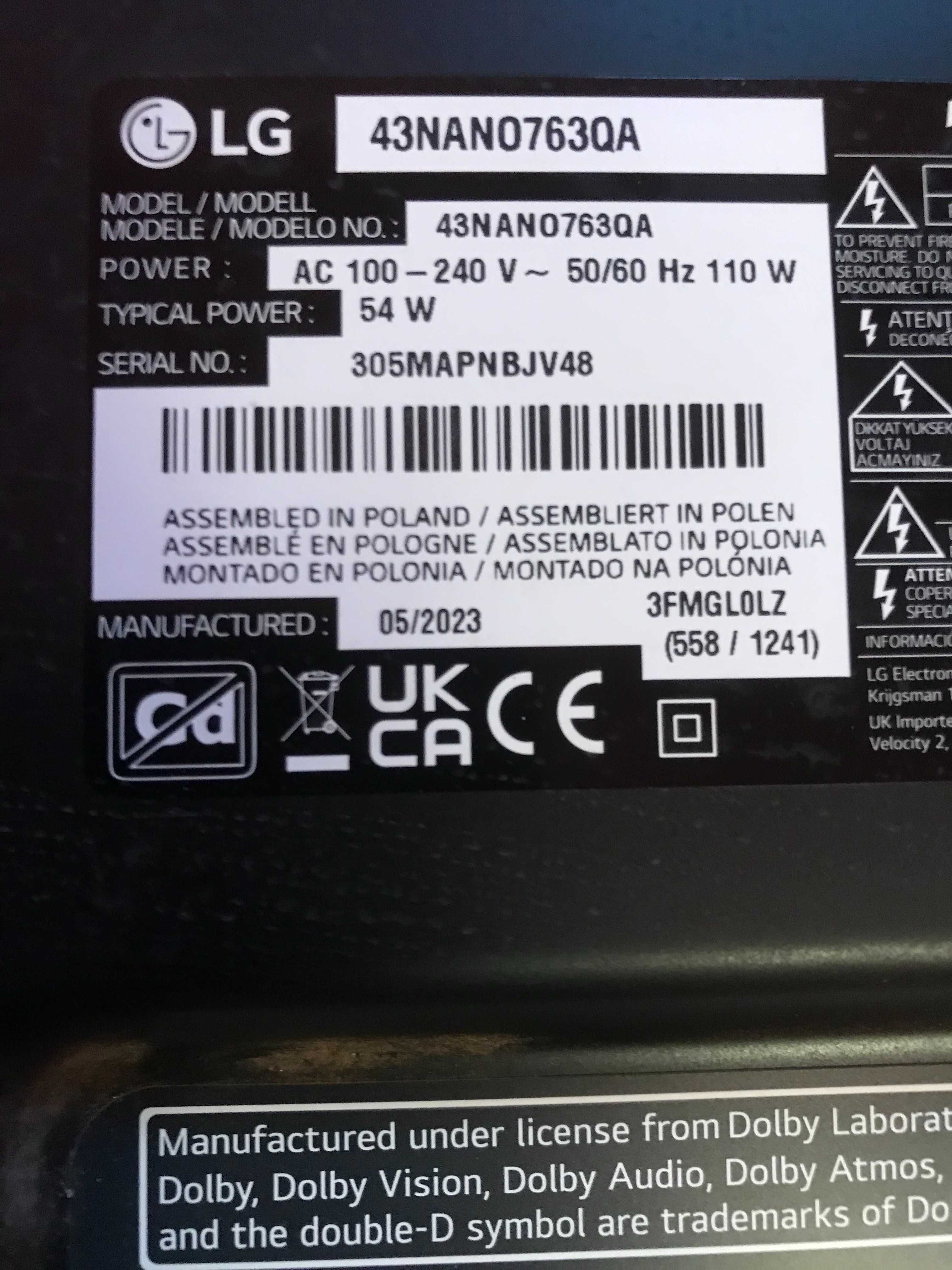 placa sursa eax69502103  lg 43nano763qa