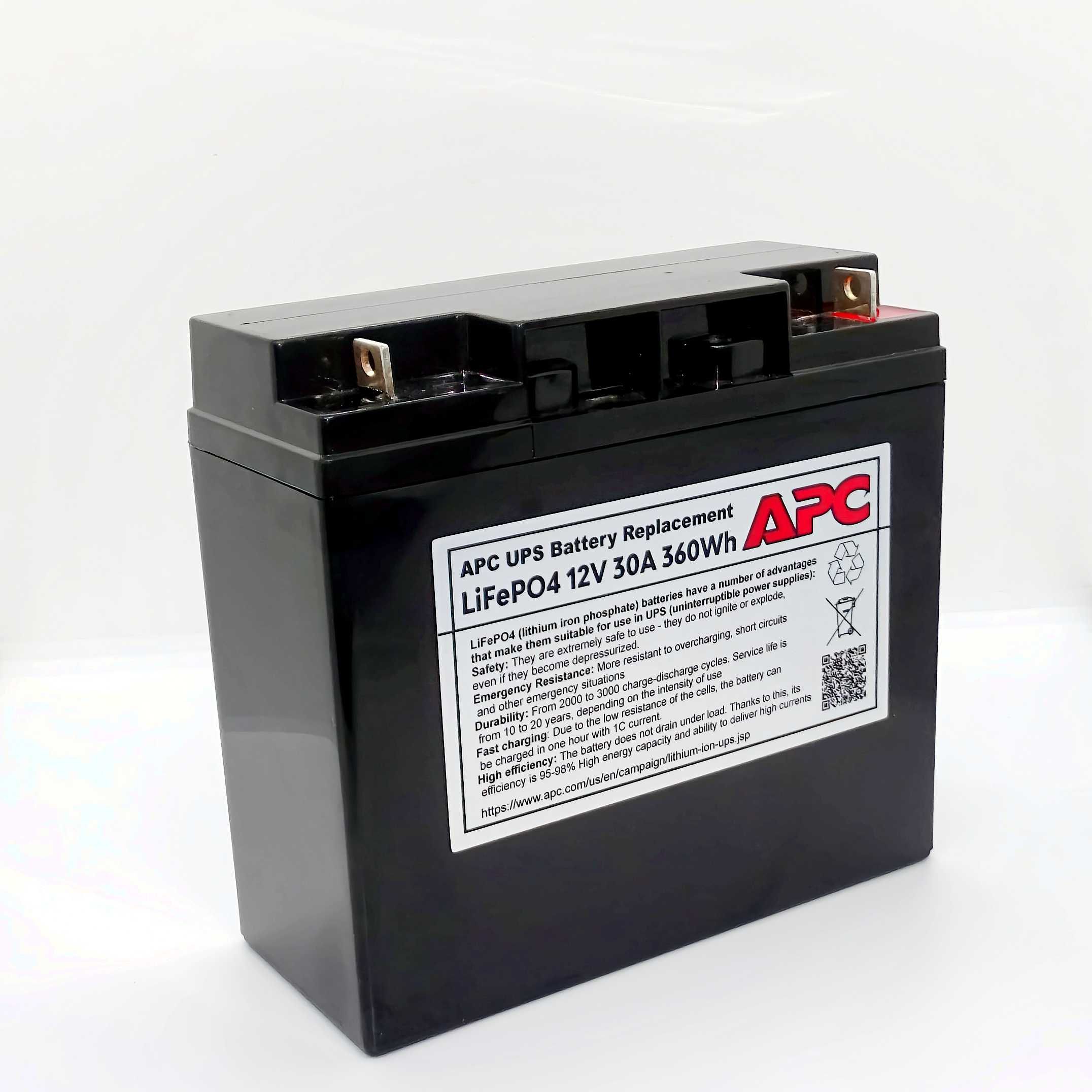 LiFePO4 аккумулятор для UPS APC. RBC7. RBC55. Литий-железо-фосфатный