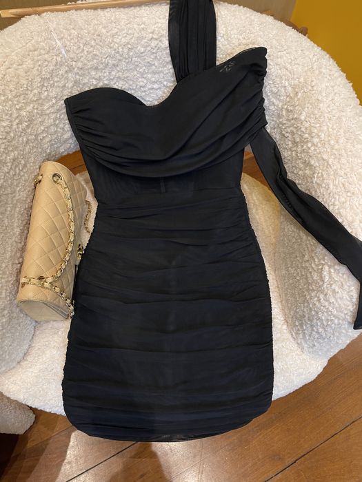 rochie bandage cu voal