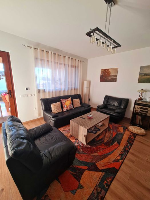 Canapea extensibilă +2 fotolii (piele naturală)
